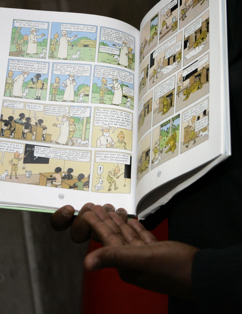 Viñetas de Tintín en el Congo. AP